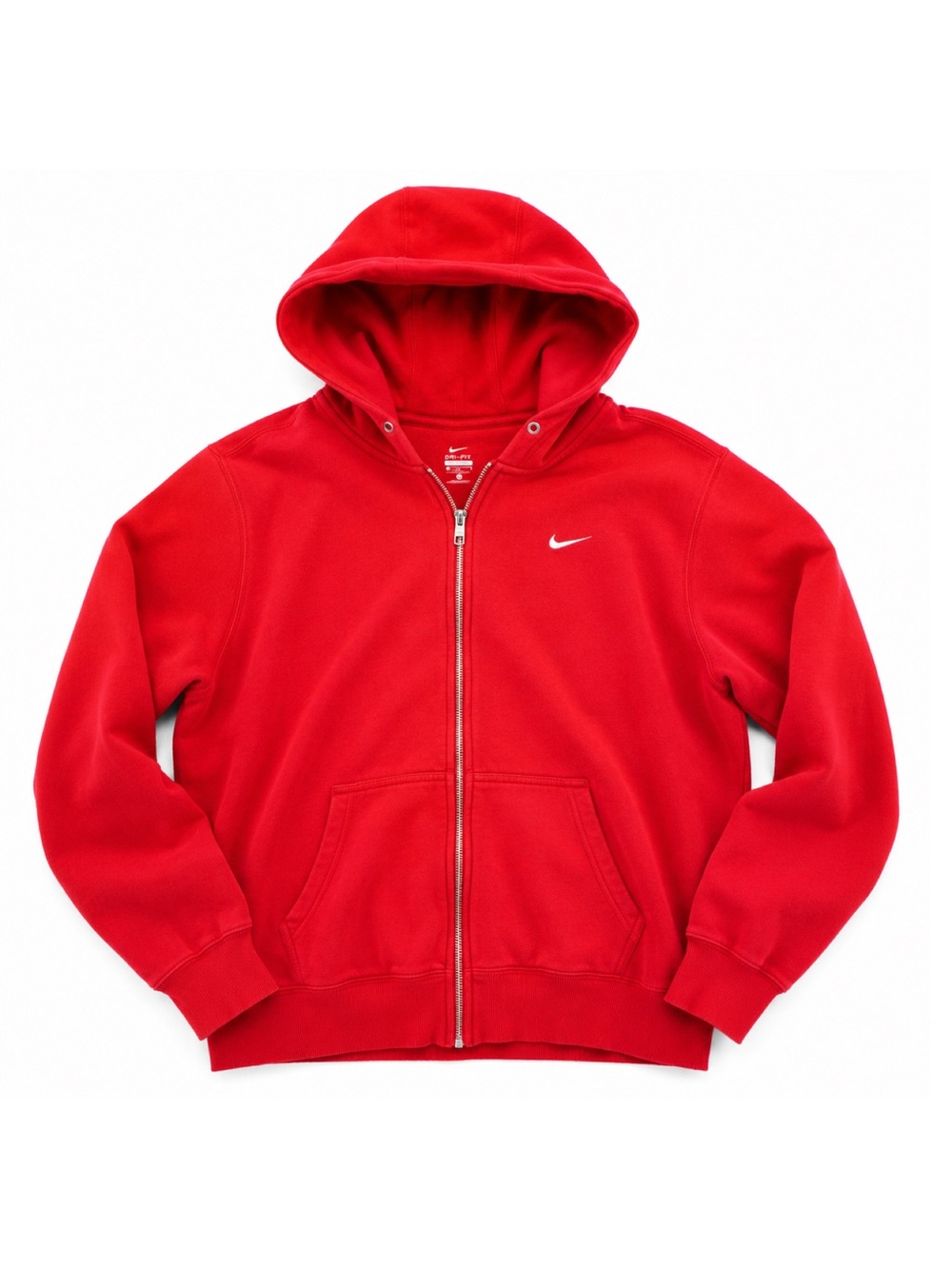 Nike Red Full-Zip Hoodie Women’s XL Athletic Sweatshirt Swoosh Zip Up